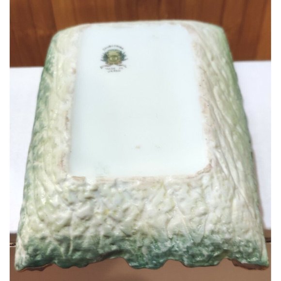 Vtg Japanese Chubu China Hand Painted Floral Trinket/Jewelry Dish Unique 5x4x1" - Picture 6 of 12